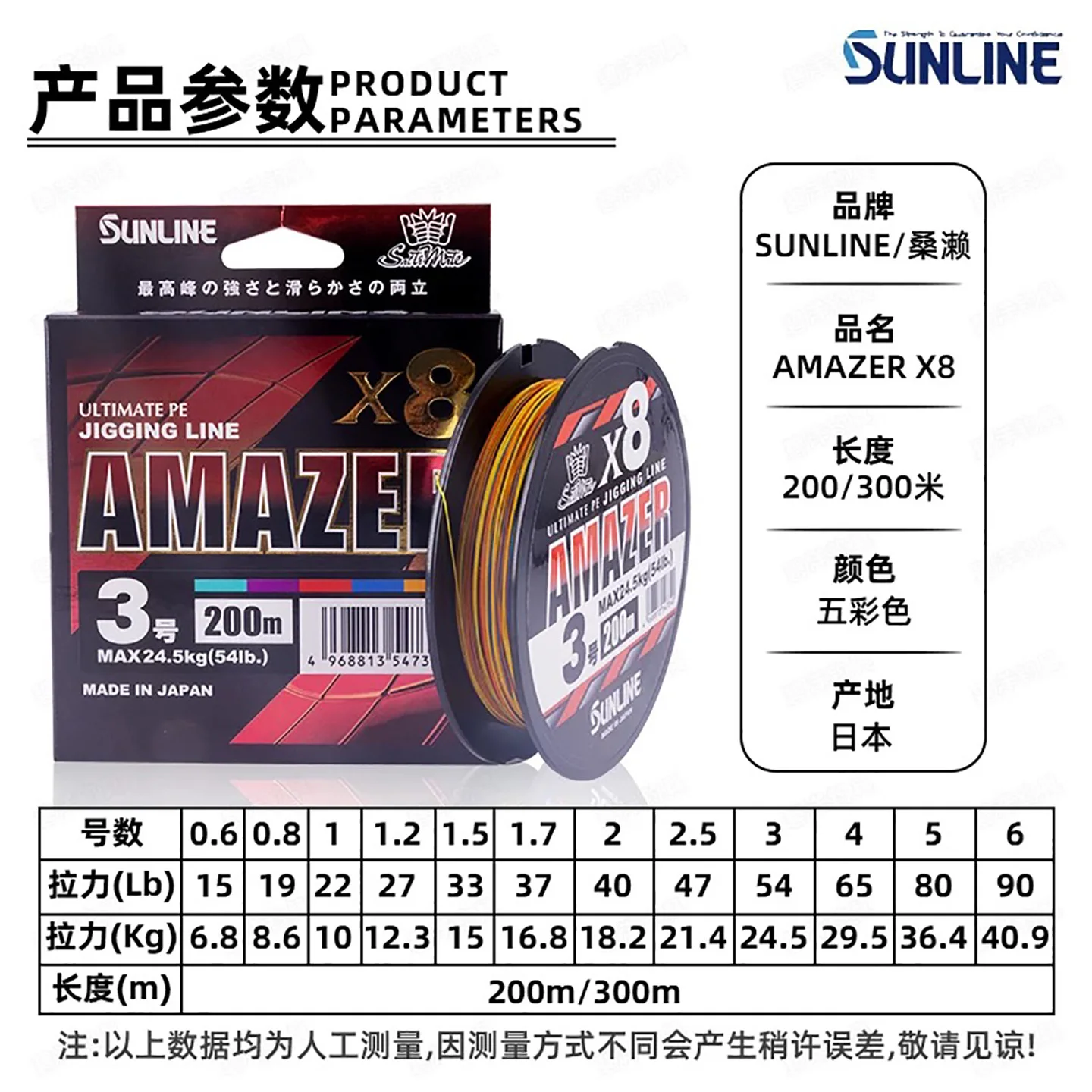 Sunline Amazer X8 Trenzada PE – Ultra resistente para jigging - imagen 4