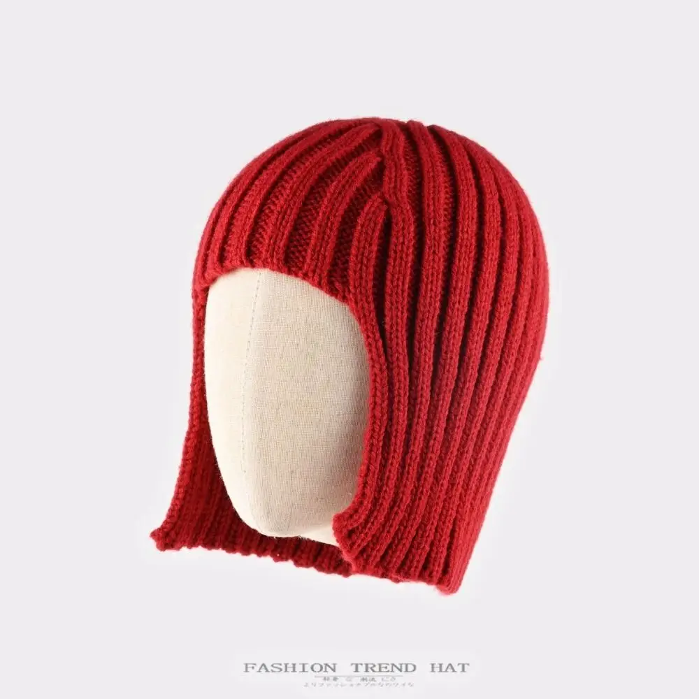 Nuevo Gorro de invierno con protección para los oídos, gorro de punto cálido de Color sólido, gorro - imagen 3