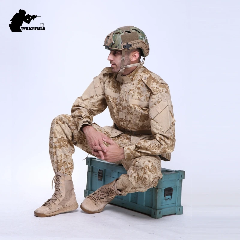 Traje de uniforme de camuflaje de 17 colores, conjunto de ropa de combate Airsoft, ropa de entrenamiento de gran tamaño, trajes de pesca para caza al aire libre 3XL A2F48 - imagen 5