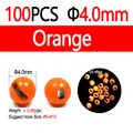100pcs 4.0mm Orange