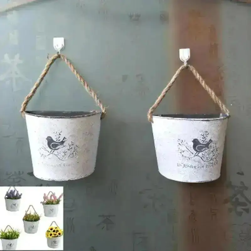 Maceta Colgante de Pared Rústica para Plantas Interior - imagen 5