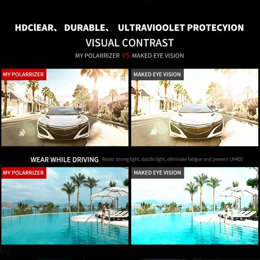 Gafas de sol polarizadas de diseño de marca para hombre, gafas de sol para ocio al aire libre, gafas de sol Retro de moda para conducir y pescar - imagen 3