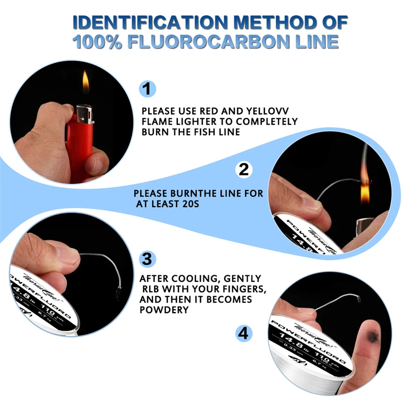 Zukibo-línea de pesca de fluorocarbono 100%, de alta resistencia sedal de fibra de carbono, hundimiento rápido, Invisible, para agua salada, 50/100m - imagen 3