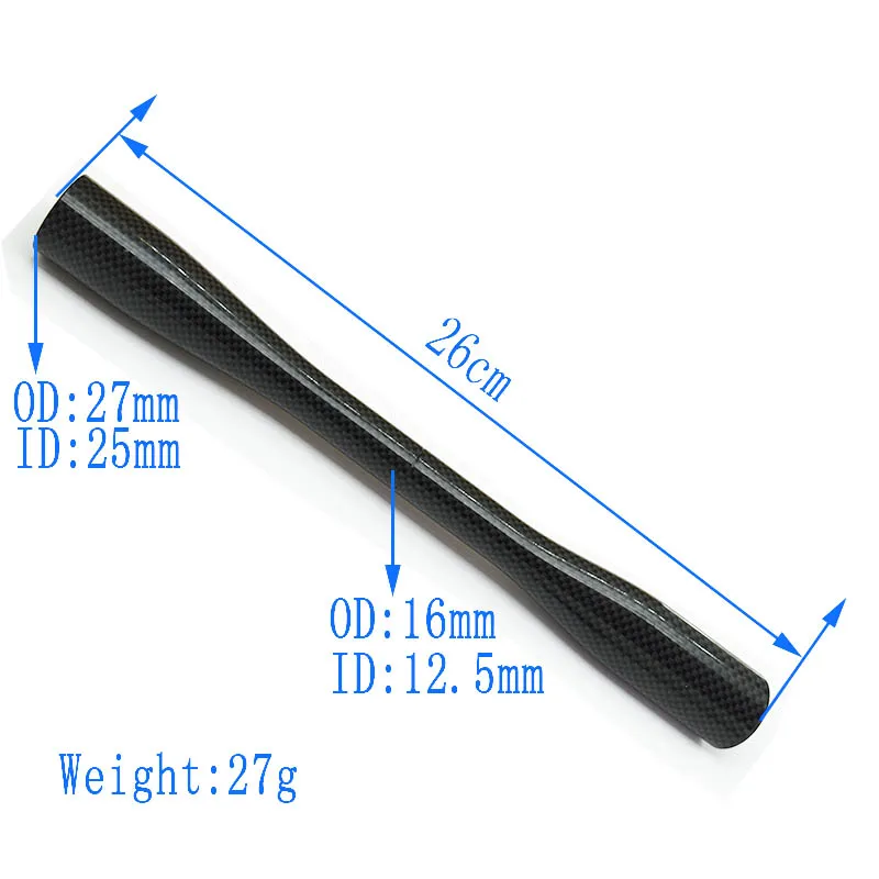 Agarre de patrón de tubo decorativo cónico de carbono 1K, componentes de reparación de construcción DIY, señuelo de forma especial, mango de caña de pescar - imagen 3