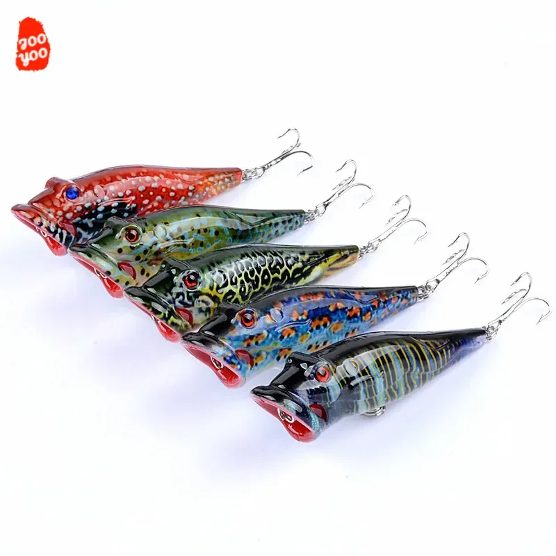 Señuelo de la serie pintada, cebo duro de plástico Artificial, superficie del agua, suministros de aparejos de pesca biomiméticos, 8cm/3,1 pulgadas/12,4g - imagen 3