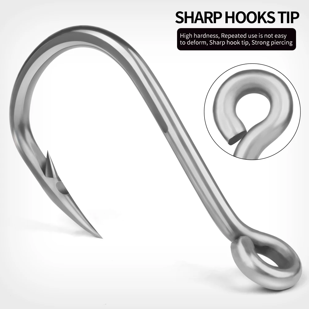 Ganchos de jigging de agua salada Proberos10pcs, acero inoxidable resistente súper fuerte para plantilla de metal vertical - imagen 5