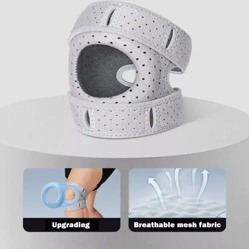 Rodilleras deportivas de soporte, correa rotuliana ajustable transpirable, mejora la estabilidad de las articulaciones, rodillera cómoda para deportes al aire libre - imagen 4