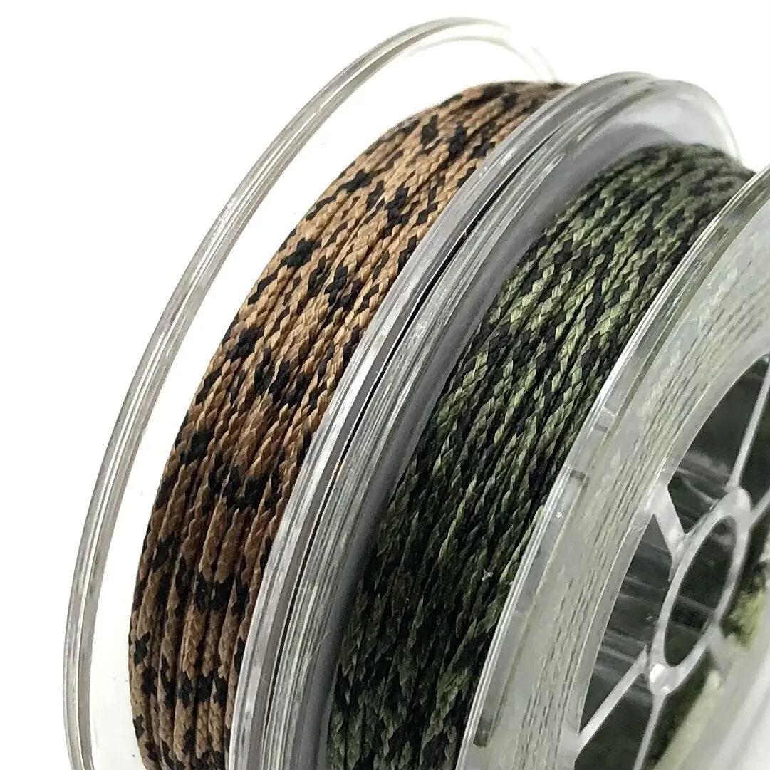 Líder tejido sin plomo para pesca de carpa, aparejo para el pelo de línea de pesca, 10m, verde, marrón, 35lb/45LB - imagen 2