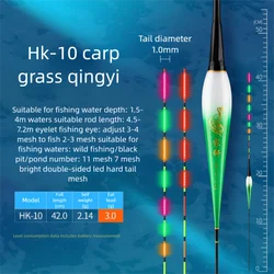 Nuevo indicador, flotador de pesca electrónico, tubo de deriva antideslizante, boya, flotador de luz LED, 2 luces, flotadores de pesca en roca, pesca nocturna