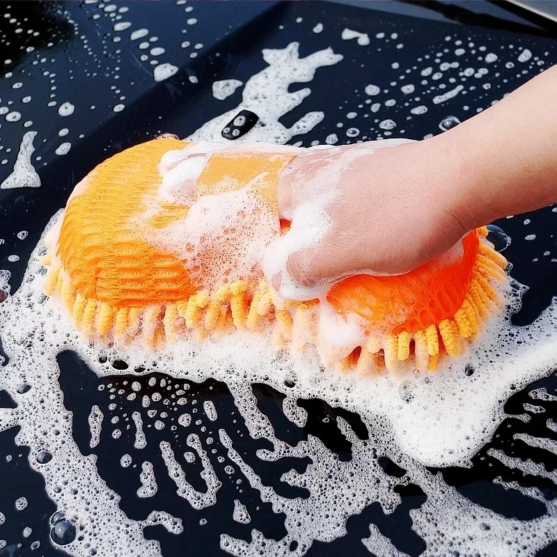Kit de limpieza para coche – Cepillo microfibra y toalla chenilla - imagen 5