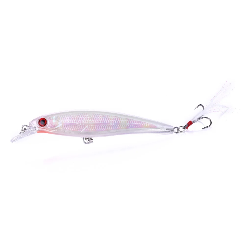 Señuelo duro minnow 11 cm para lubina y lucio con plumas - imagen 3