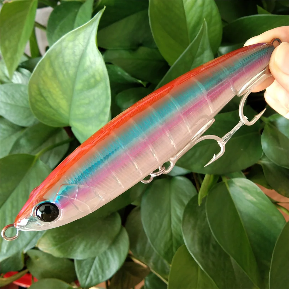 TSURINOYA 3 uds 140F Topwater Stick señuelo de pesca fanático 140mm 46g áreas profundas barco pesca agua salada cebos duros lápiz flotante - imagen 2