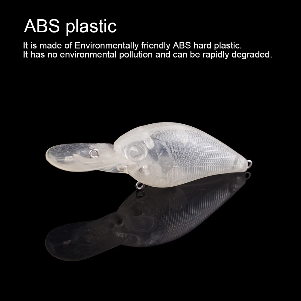 Hanlin-señuelo de pesca sin pintar, 10/20 piezas, 10CM, 15G, bolas de sonajero, plástico duro flotante, Wobbler, aparejos de lubina - imagen 5