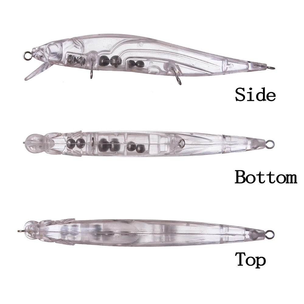 Chan'sHuang 20 piezas Señuelos de pesca en blanco sin pintar, 10,5 cm, 7,2g, pececillo flotante de fundición larga, cebo de pesca Artificial hecho a mano DIY - imagen 3