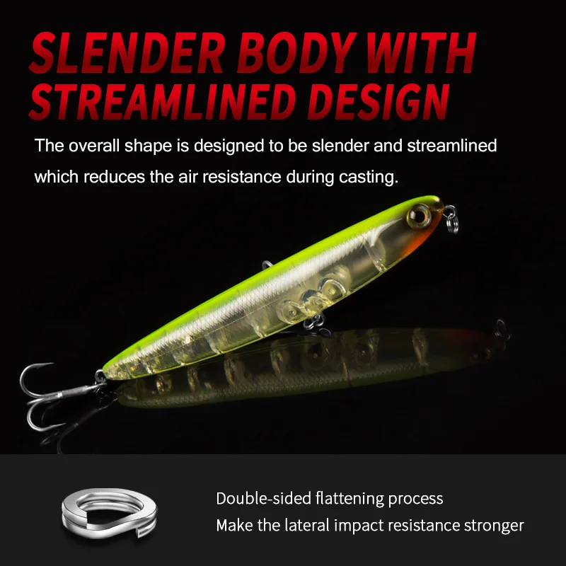 Bearking modelo caliente lápiz de calidad 1 pieza 11cm 13g señuelo de pesca duro manivela cebo Flaot lago río pesca Wobblers cebos de pesca de carpa - imagen 2