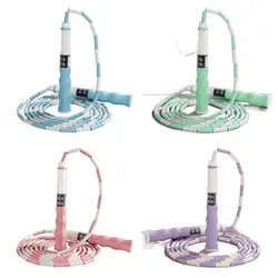 Equipo de gimnasio, cuerda para saltar de Fitness segmentada de 2,5 M, longitud ajustable, cuerda para saltar con cuentas suaves, duradera, No daña el peso