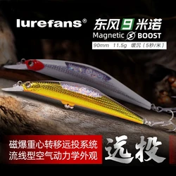 Lurefans DonFeng 75/9 - Wobbler minnow hundido para lubina