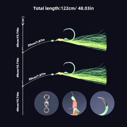 ZYZHE Snapper Rigs – Anzuelos circulares luminosos Sabiki