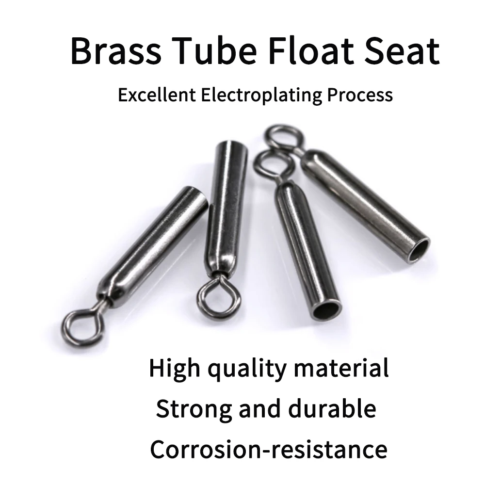 Ellllv-Tubo de latón para pesca, soporte flotante giratorio de 360 grados, asiento, accesorios de bricolaje para pesca en roca, 20 piezas - imagen 2