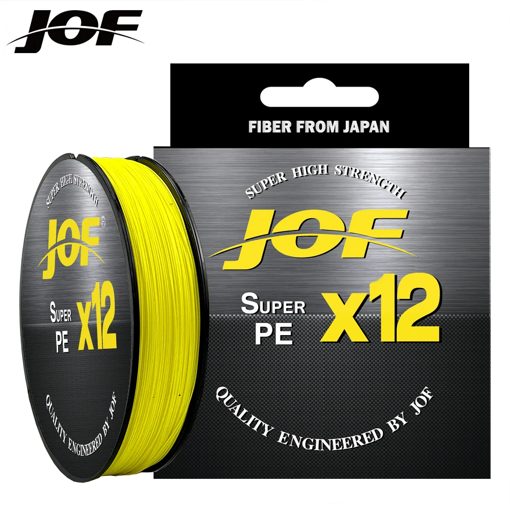 Línea de Pesca trenzada JOF, 12/9 hebras, 500M, 300M, 100M, multifilamento japonés, hilo tejido súper fuerte y duradero para Pesca - imagen 2