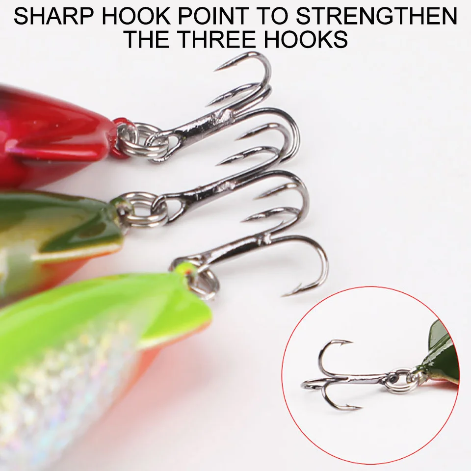 Señuelo duro de Pesca flotante, anzuelo triple de 50mm y 3,1g, Wobblers, ojos 3D, cebo duro para pececillos, Swimbait, 1 unidad - imagen 5