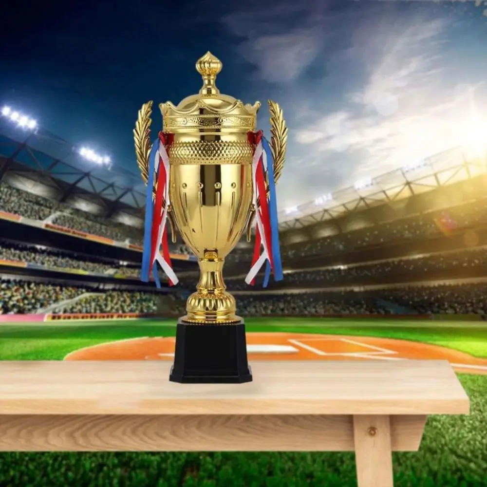 Modelo de Metal, trofeo de oro, corona de premios con tapa, copa de premio pequeño, competición, juegos deportivos de fútbol, juguete trofeo de premio ganador