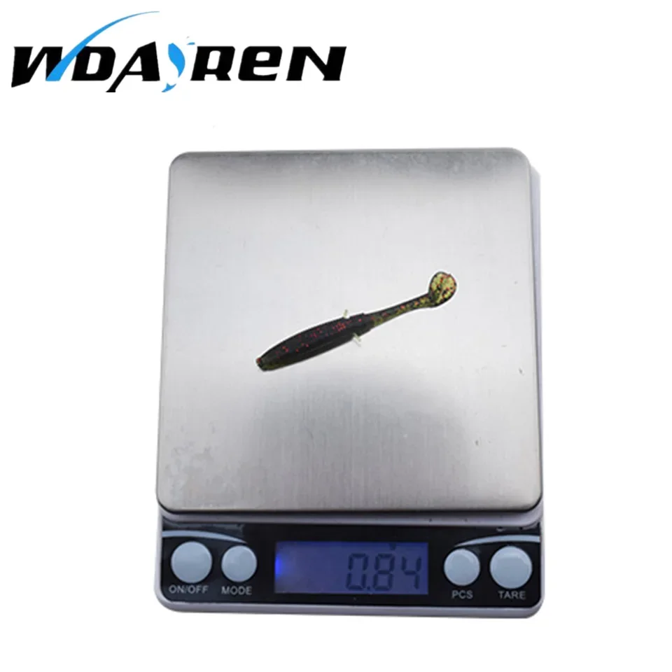 20 Uds señuelo de Pesca 5,6 cm/0,8g cola en T pez SwimBait gusano de plástico Pesca de carpa cebo Artificial suave Swimbait Accesorios de Pesca - imagen 4