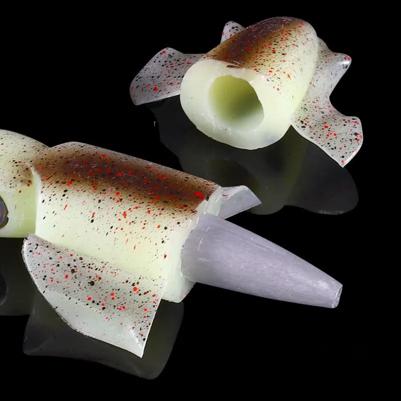 Como señuelo suave faldas de calamar cebo 15cm60g señuelo de pesca pulpo barco pesca en el mar PVC goma Artificial cebo suave Trolling Leurre - imagen 3
