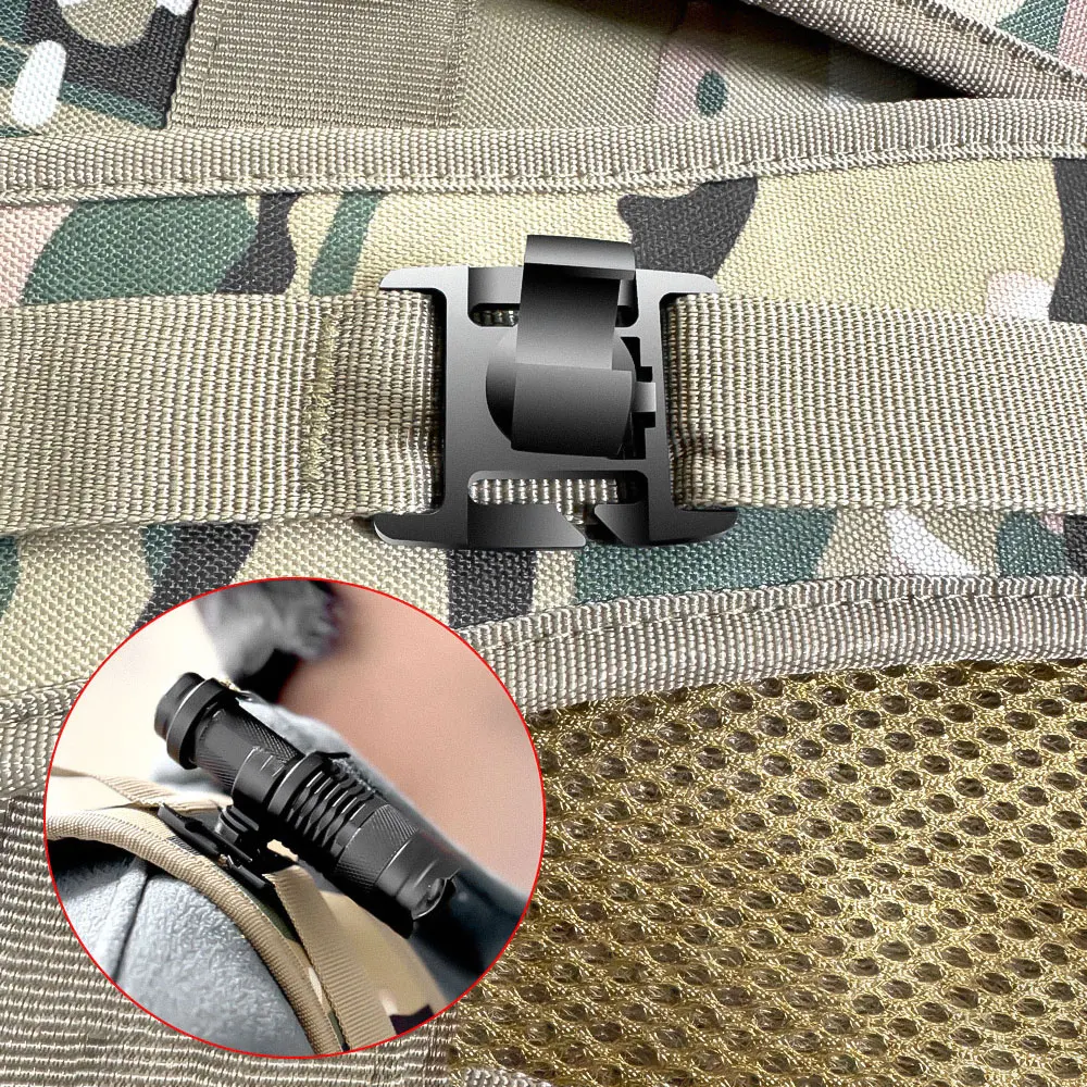 Clip para Linterna con Anillo en U – Soporte para Mochila y Bastón - imagen 5