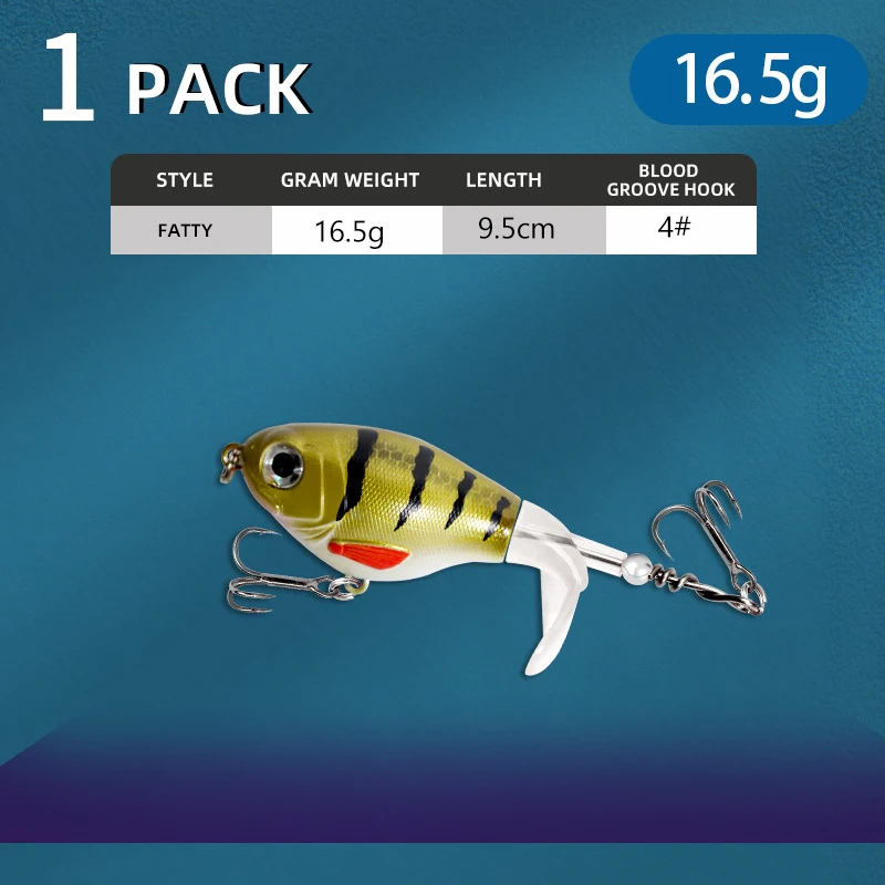 Caja de embalaje combinada de 5 uds., cebo duro Artificial con Tractor giratorio suave, cola flotante, aparejos de pesca - imagen 2