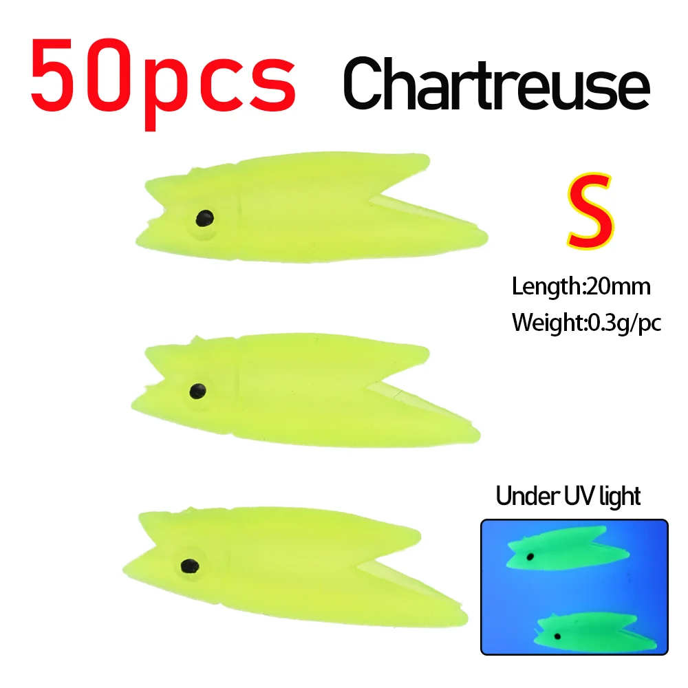 50pcs S Chartreuse