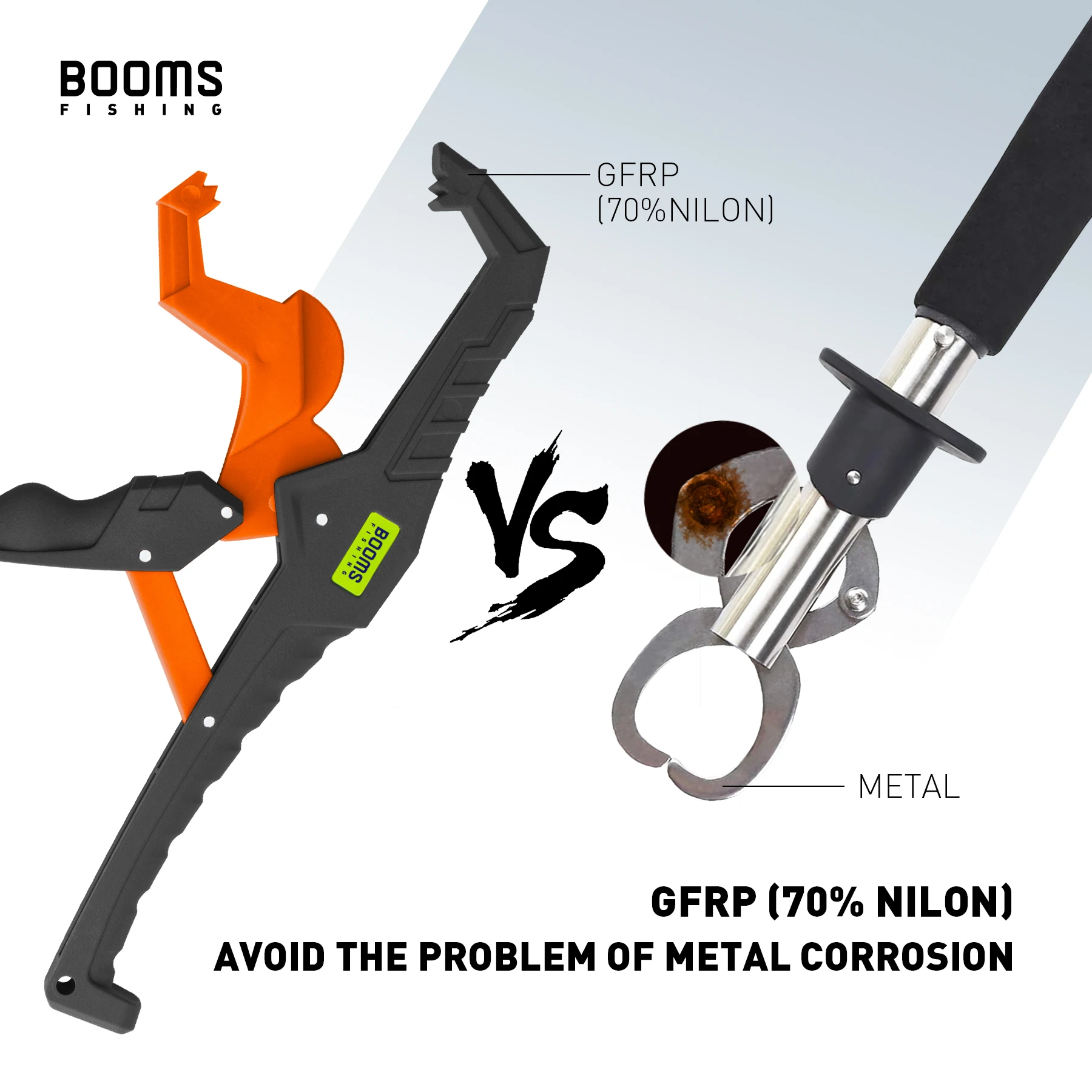 Booms Pesca 24cm Pescado Lip Gripper Salta agua con Lanyard Plástica Piscos Grippers Grips para accesorios de pesca Kayak - imagen 3