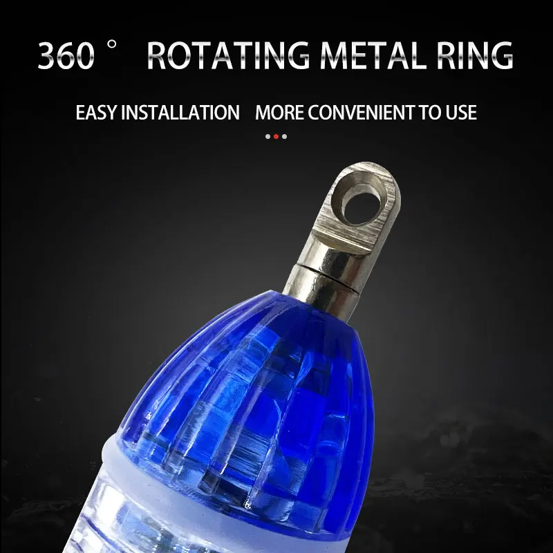 Señuelo de gancho de explosión LED, luz de pesca de gota profunda, plantilla de calamar, herramientas de pesca, equipo de lámpara intermitente subacuática - imagen 5