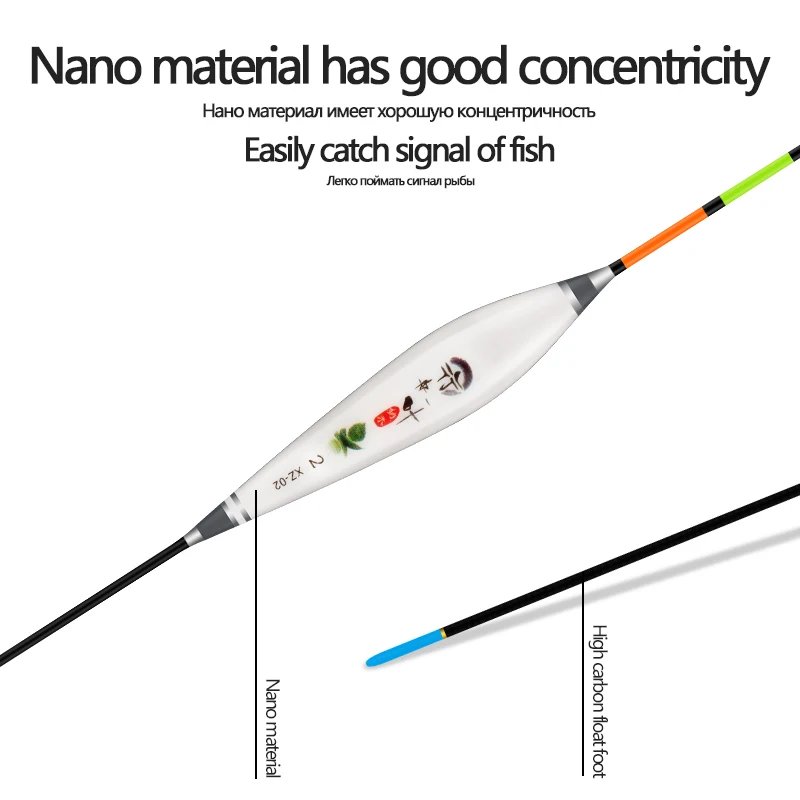 Flotadores Nano compuestos con tapón para pesca - imagen 3