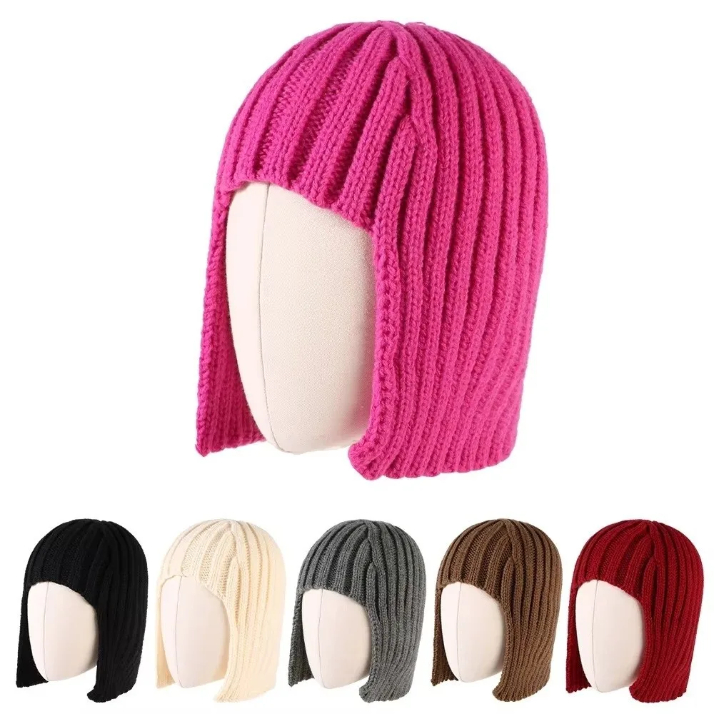 Nuevo Gorro de invierno con protección para los oídos, gorro de punto cálido de Color sólido, gorro - imagen 5