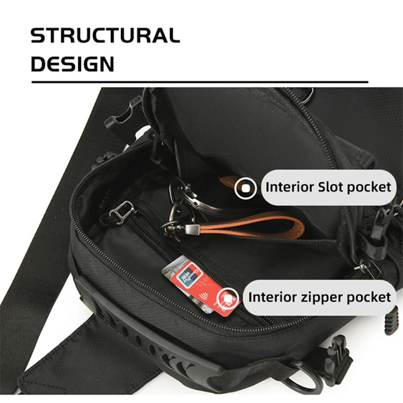 Bolsa de pecho de pesca para hombre, Mochila deportiva de caza, ciclismo, Camping, bolso cruzado, paquete de Señuelos de Pesca, EDC grande, bolsa de aparejo de viaje al aire libre - imagen 4