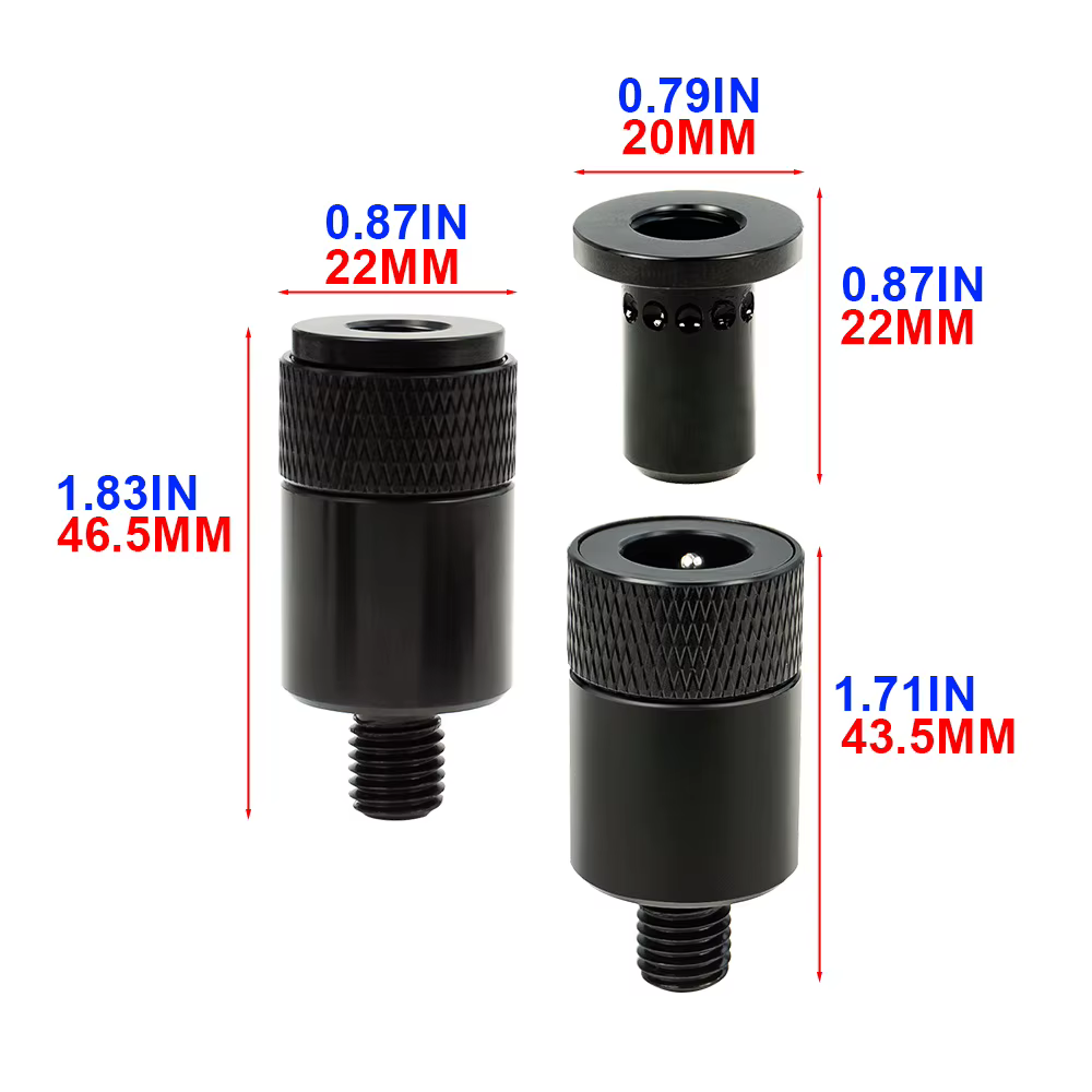 Hirisi 2 uds conector de cambio rápido para pesca de carpa adaptador de bloqueo giratorio de aluminio accesorios de pesca de caña segura y duradera - imagen 4