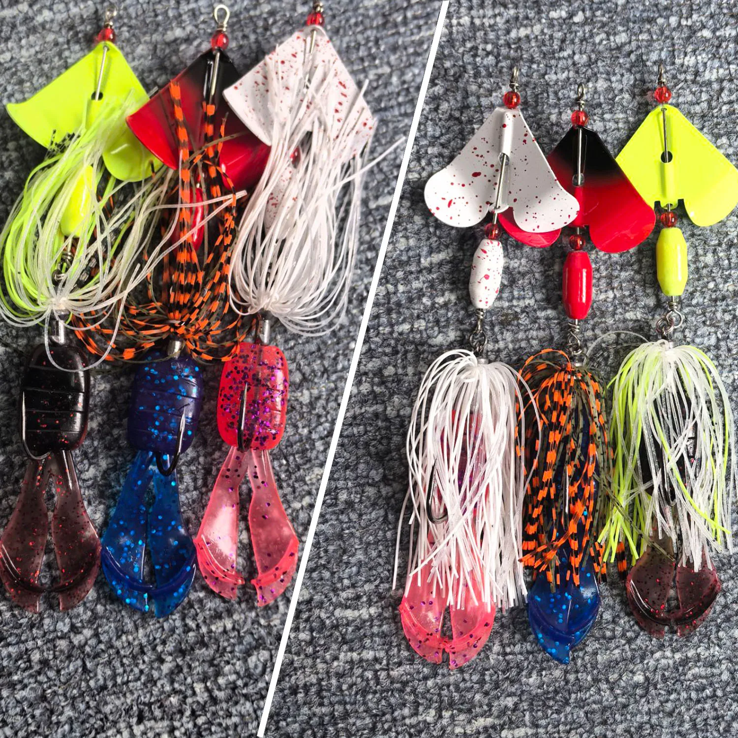 Señuelo de plástico blando flotante TPR, 6 piezas/pkt, 7cm, 4,5g, cebo de pesca de camarón, anzuelo aparejo, Weedless Drop Shot - imagen 5