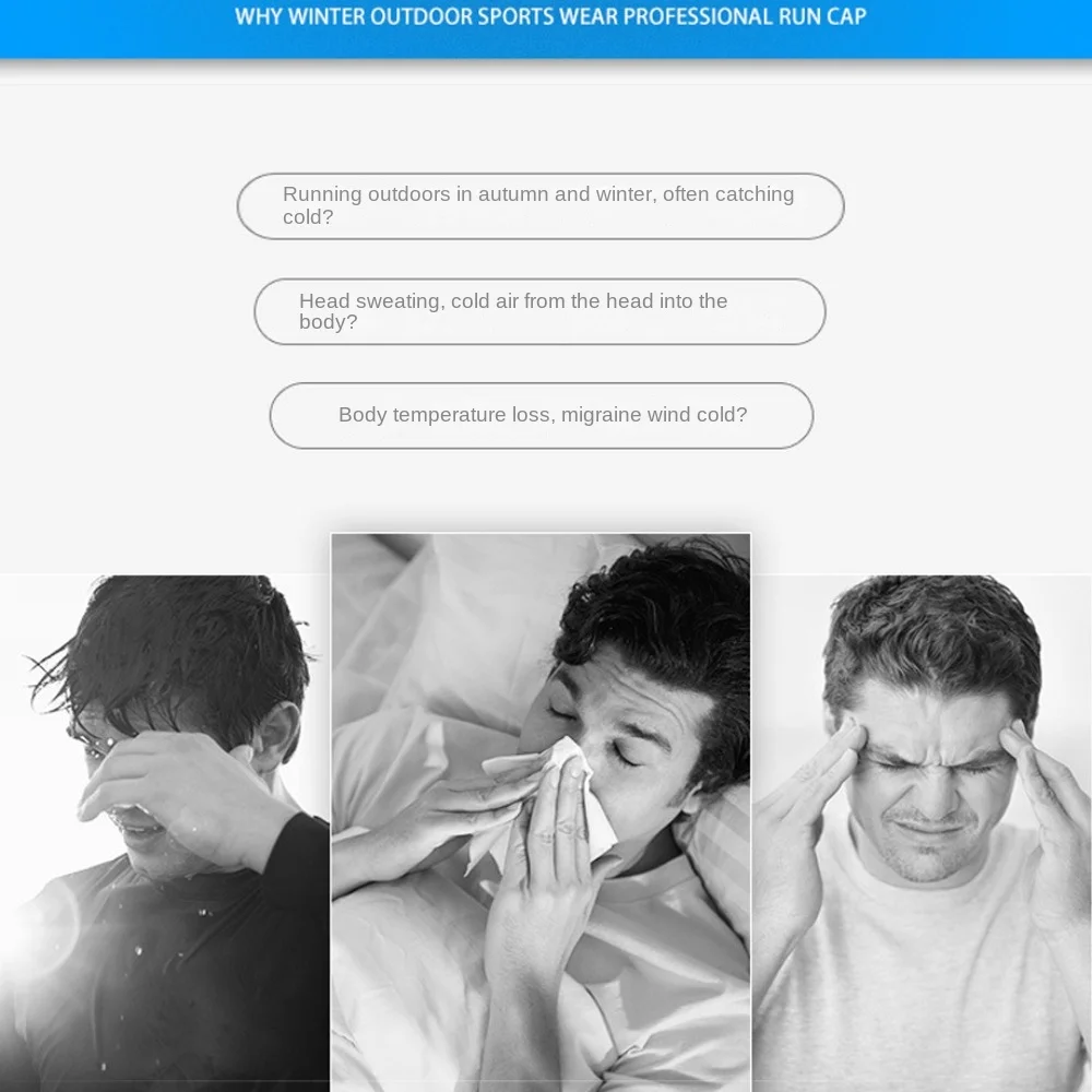 Gorros Skullcaps para correr de invierno, gorro deportivo más cálido a prueba de viento para correr, gorro deportivo suave con absorción de sudor para invierno y otoño - imagen 4