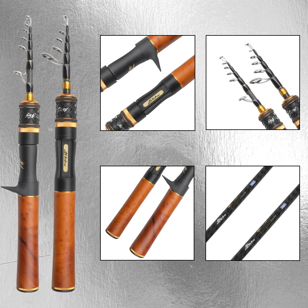 ROLLFISH UL-caña de fundición giratoria para trucha ultraligera, caña de pescar de viaje, guías Fuji para Panfish, línea de PE de 100M gratis - imagen 3