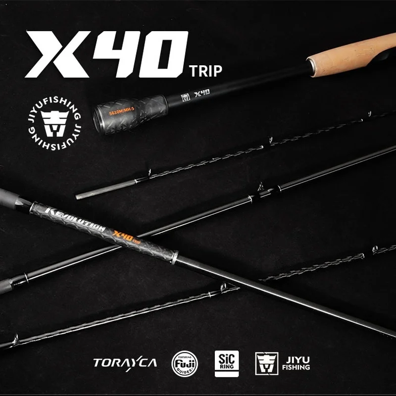 Cañas giratorias Jiyu X40 de 2 metros para pesca deportiva - imagen 2