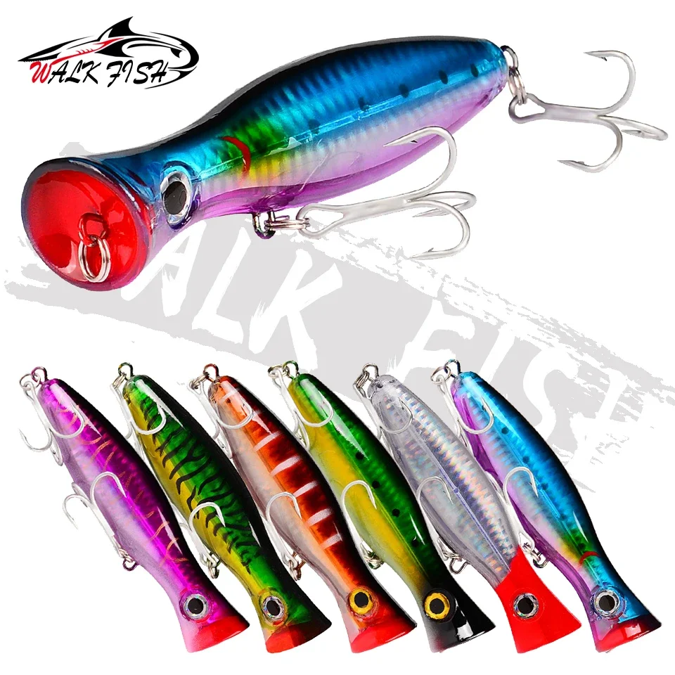 WALK FISH 12,5 cm 42,5g gran juego Popper Señuelos de Pesca agua salada señuelo de Pesca de mar Isca Pesca Wobblers señuelo cebo de plástico Artificial - imagen 2