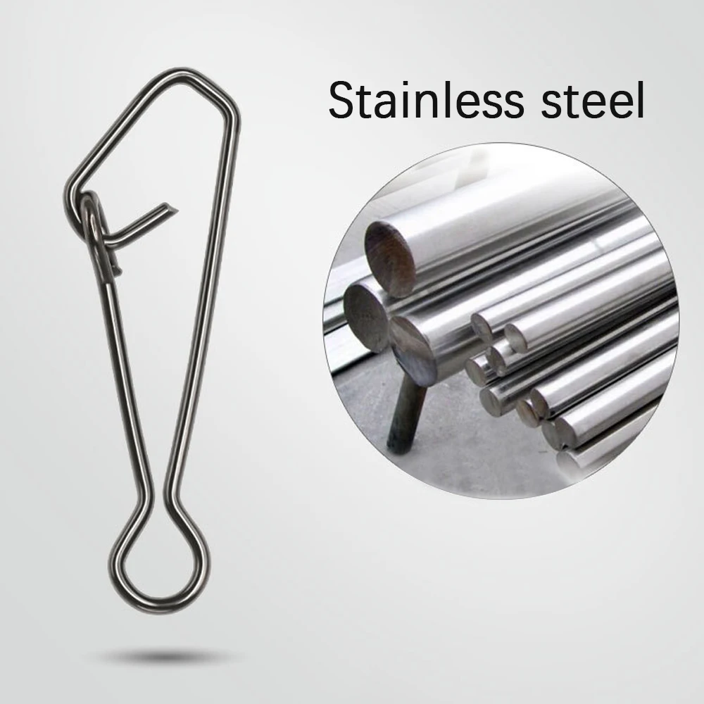 DNDYUJU 100 Uds rodamiento pesca giratorios Snap Rolling Rings gancho de enclavamiento señuelo hebilla rápida Snap giratorios conector aparejos - imagen 4