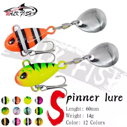 WALK FISH 58mm 14g plantilla de Metal VIB cebo giratorio señuelo cebo duro cebo Artificial falso aparejos de pesca de lubina de agua dulce hundimiento