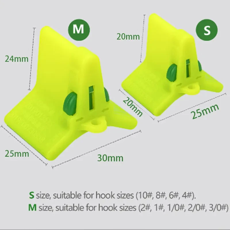 TAKEDO WF01 S #   M #   Protector de cubierta de anzuelo triple, accesorios ligeros, cubierta de anzuelo de pesca, protege la seguridad del anzuelo de pesca - imagen 5