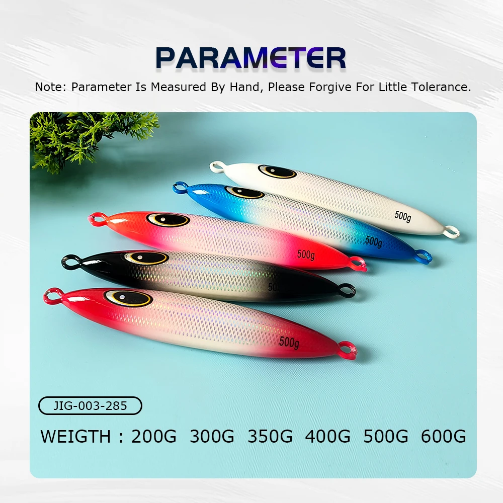 TOLU nuevo modelo 2025 plantilla de Metal de hundimiento lento 200g-600g plantillas de fundición larga para pesca en aguas profundas de agua salada - imagen 3