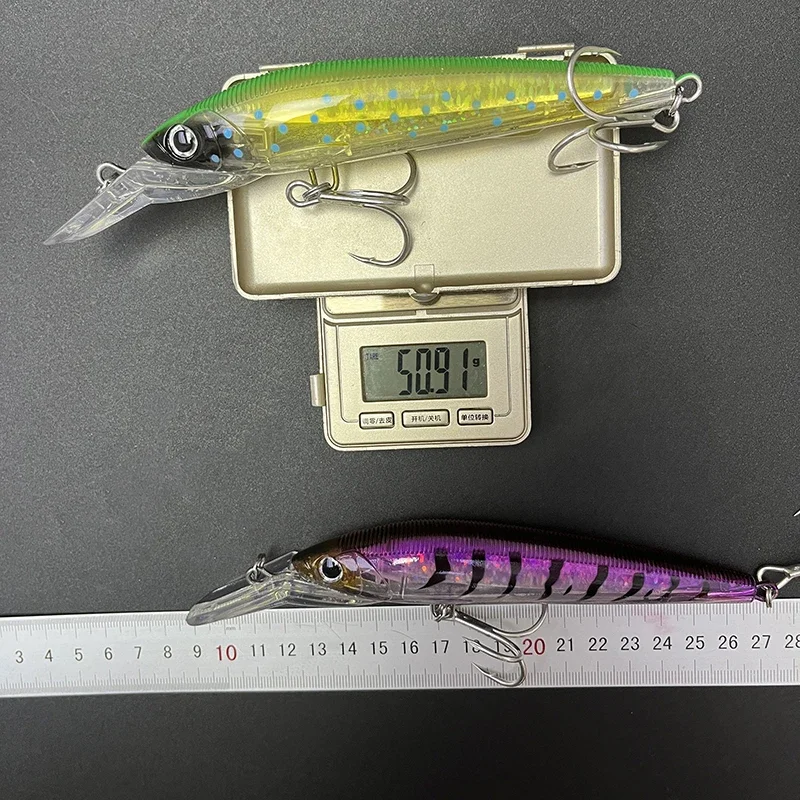 Señuelo de pesca de pececillo de agua salada, 140mm, 50g, cebo Artificial de curricán oceánico, interruptor de hundimiento, Wobbler, lubina de agua salada, accesorios - imagen 4