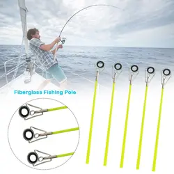 Alta calidad con anillo superior, punta de caña de pescar retráctil de 40cm, fibra de carbono, caña de pescar giratoria portátil de fibra de vidrio, pesca en hielo