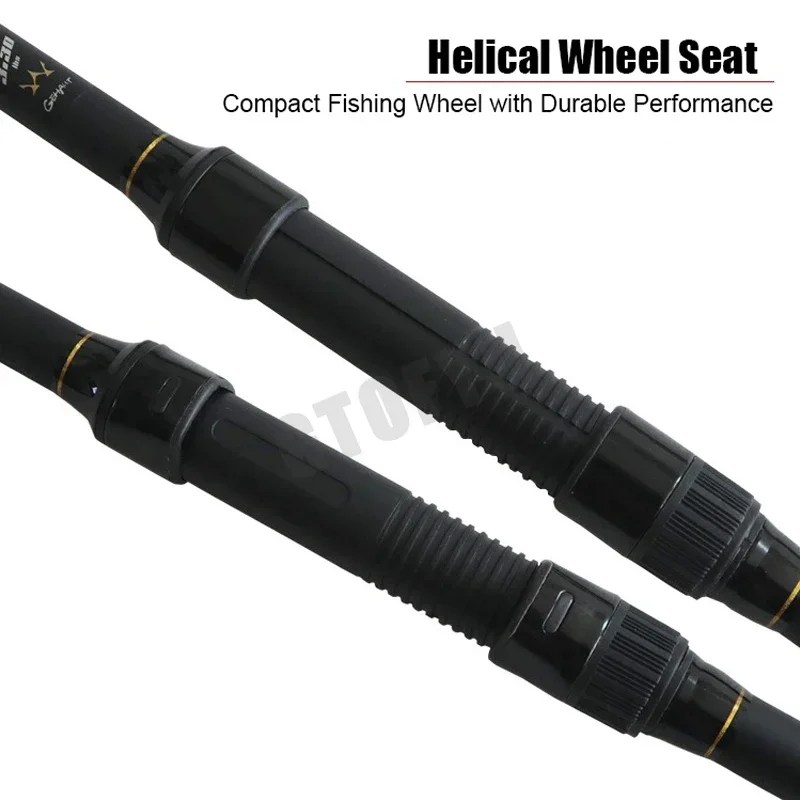 Cañas de pescar de carpa súper duras 3,3 m 3,6 m 3,9 m fibra de alto carbono 3 secciones alimentador caña de pescar pesca de viaje caña de playa larga - imagen 5