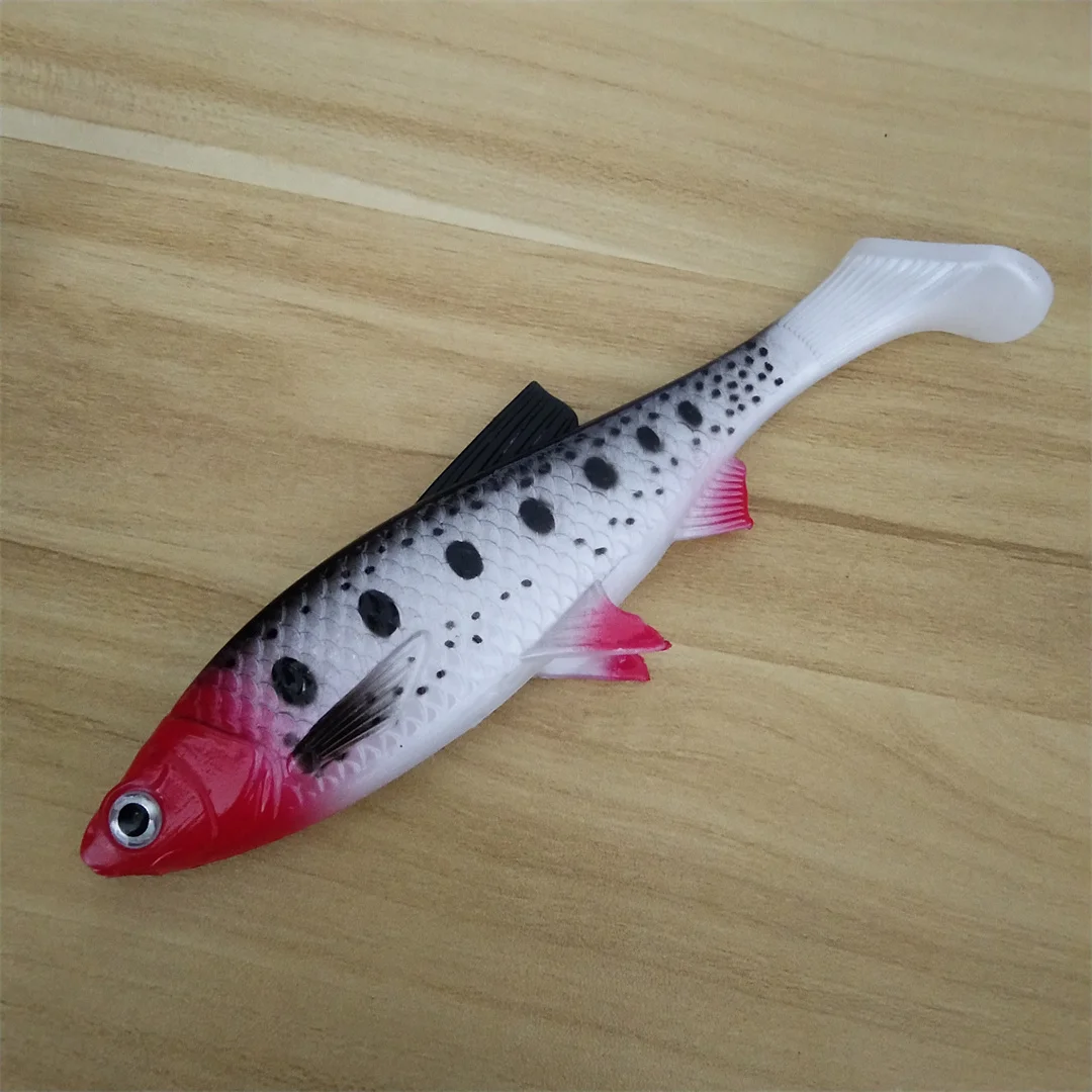 Señuelo de pesca de cola de paleta, señuelo de plástico suave de 15cm/34g, señuelo de pesca de juego grande, Swimbait grande, señuelo que se hunde, para Tarpon de Lucio de salmón, 1 ud. - imagen 4